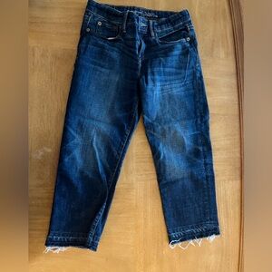 Gap Girls Size 12 Denim Cropped Frayed at leg openings
